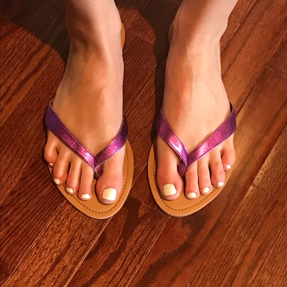 Purple Shimmery Simple Sandal